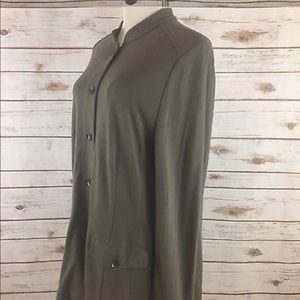 J Jill Mandarin Collar Jacket Army Green Small